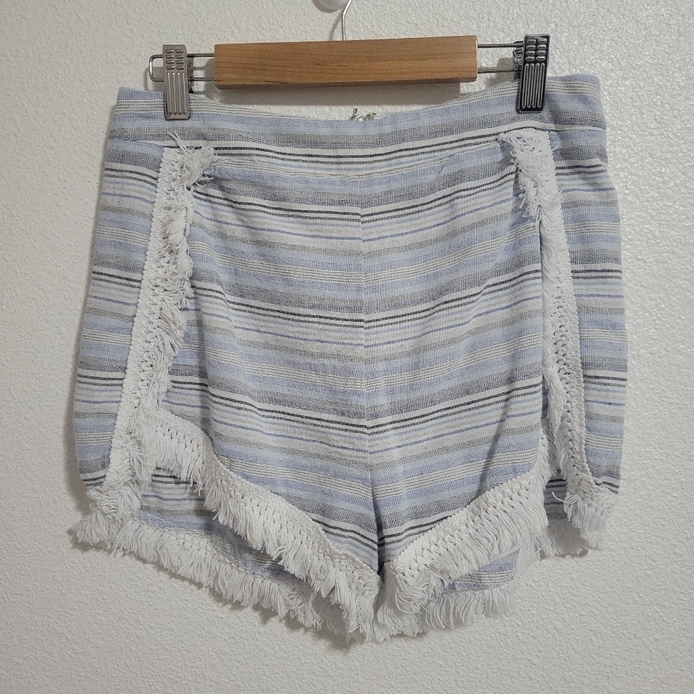 Lulus high rise shorts size small with fringe details